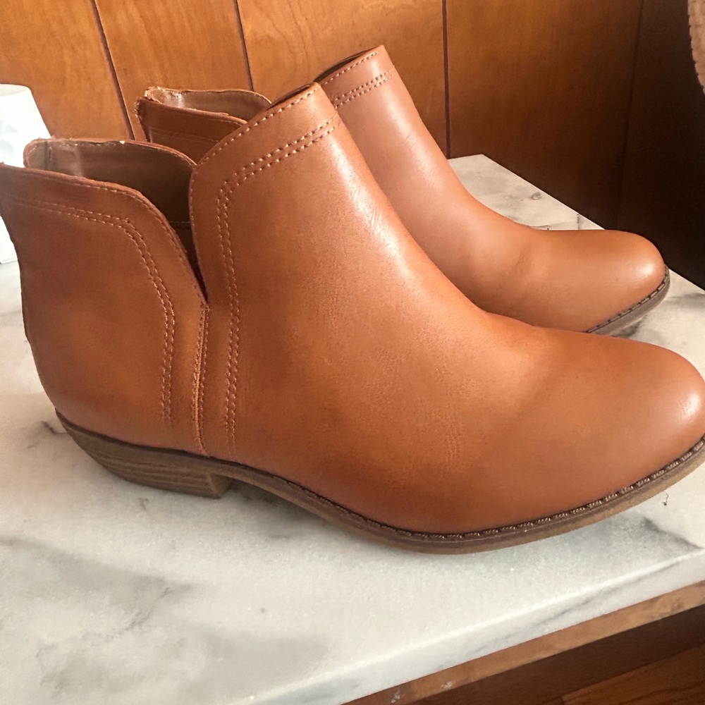 Nina Tan Leather Kids Ankle Boots